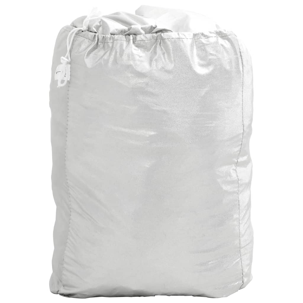 Car Cover Sedan Buckle Straps Full Silver XXL PEVA