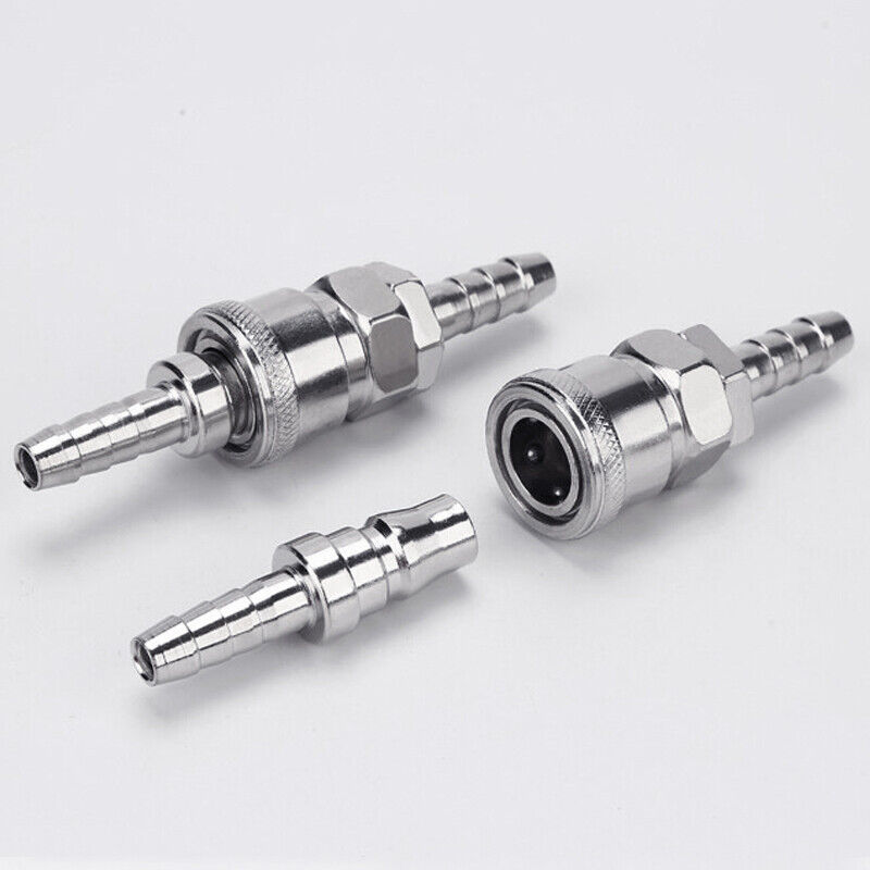 4PCS 8mm Gas Hose Copper Nozzle Quick Release Connector For Motorhome BBQ