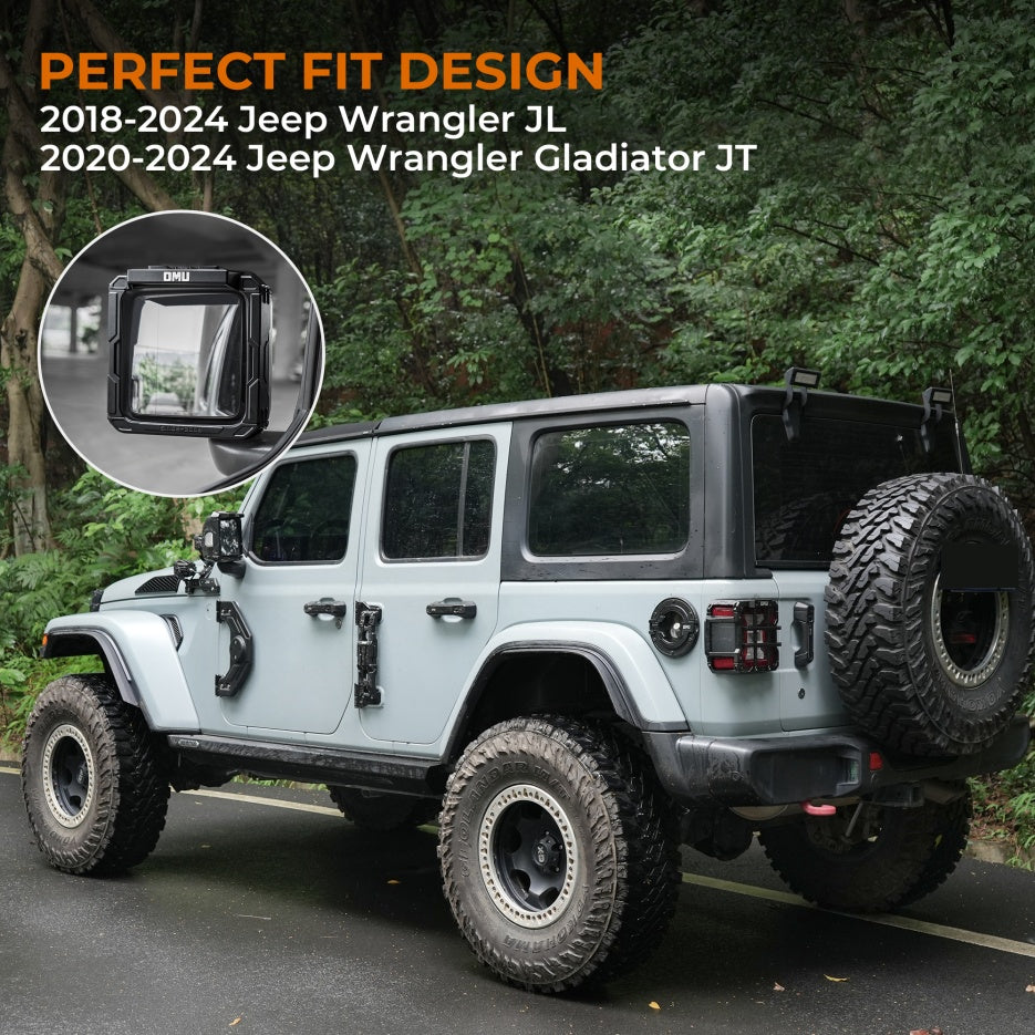 Mirror Rain Shield Frame For 2018-2025 Wrangler JL & 2020-2025Wrangler Gladiator