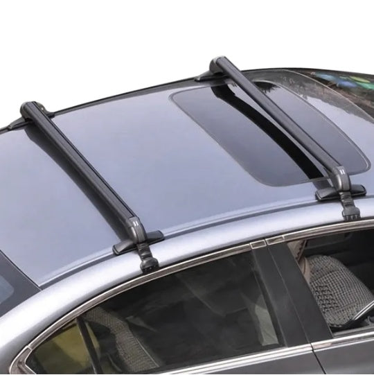 2PCS Universal 110cm 43-inch Car Roof Rack Cross Bar W  Anti-Theft Lock Adjustable Window Frame 2 Versions Random Delivery
