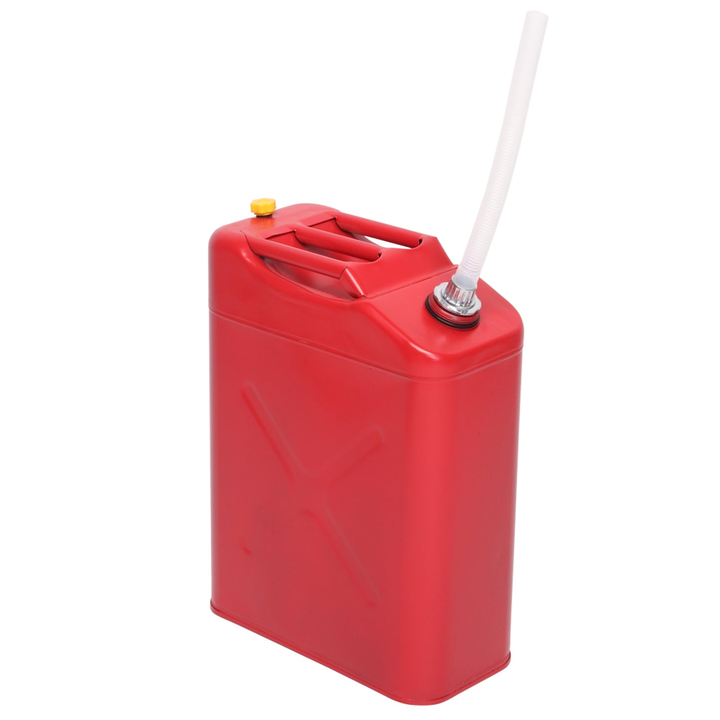 20L 0.6mm Oil Drum Red With Plastic Oil Pouring Pipe