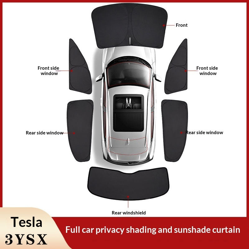 Heat-Insulating Window Sunshade Set for Tesla Model Y - image 5