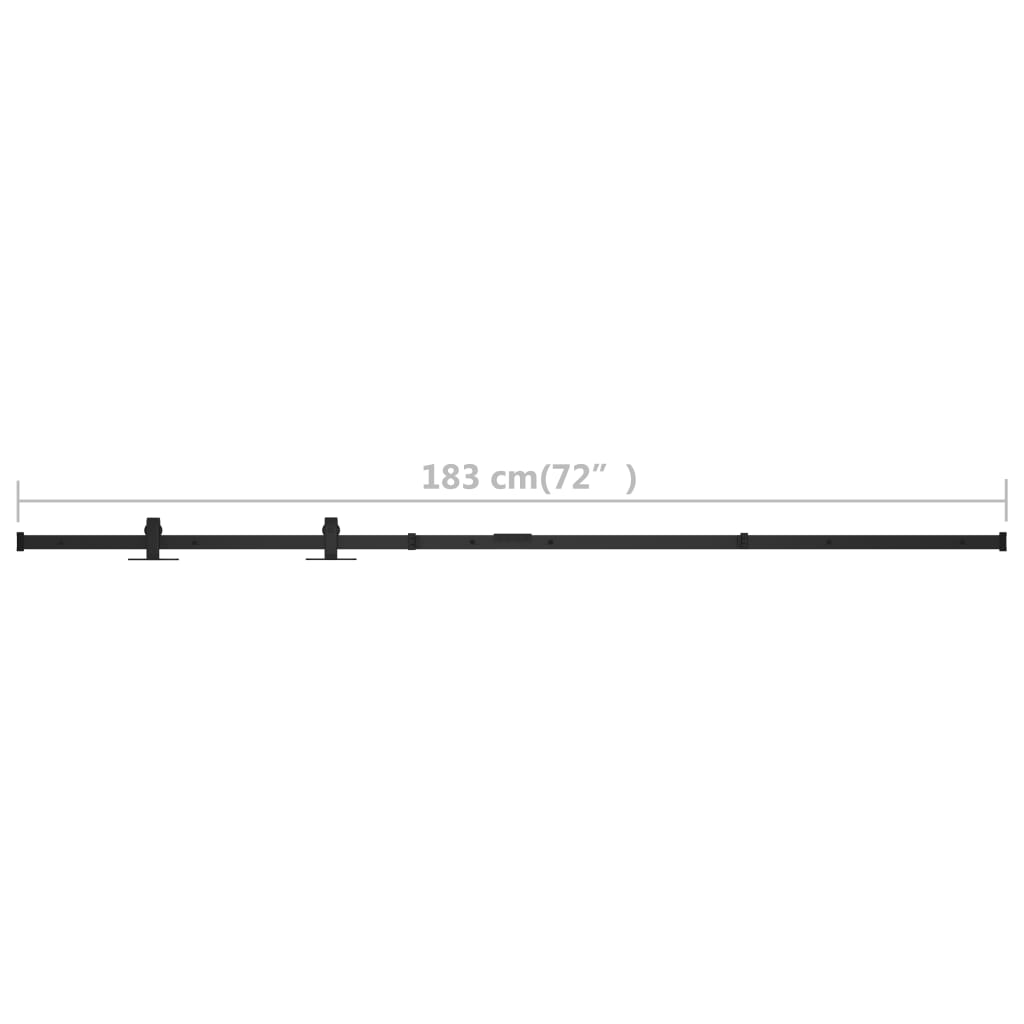 Mini Sliding Door Fitting Set for Cabinet Doors, Carbon Steel 183