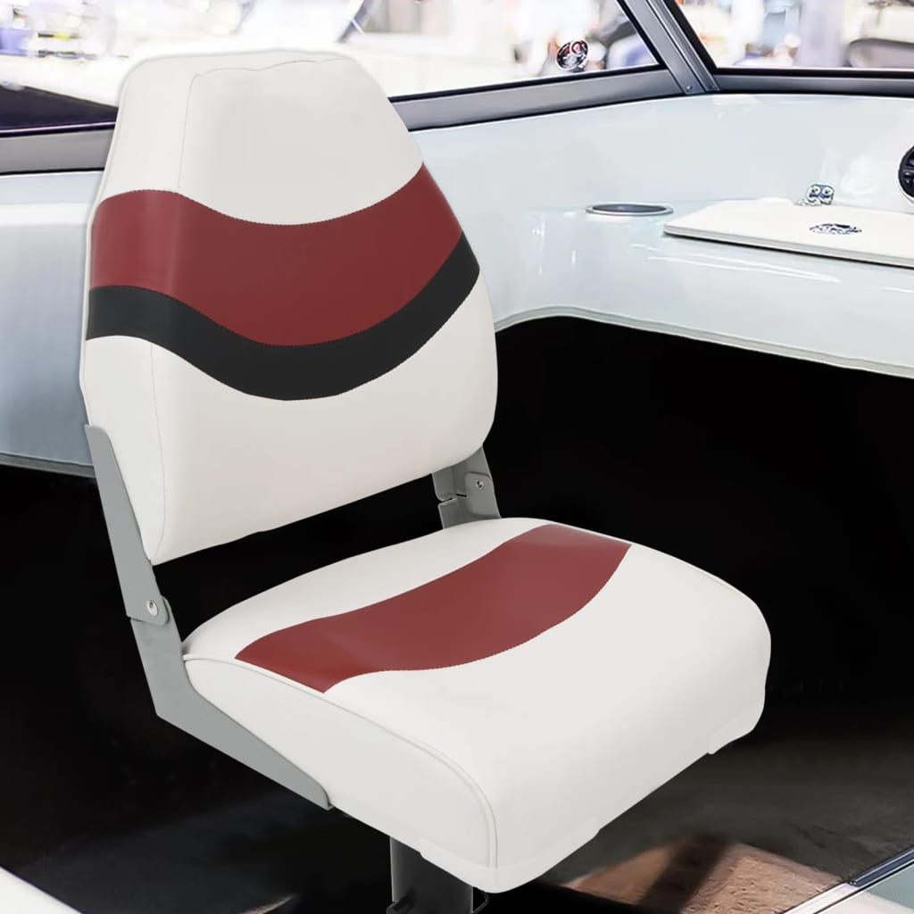 Boat Seat with High Backrest, Foldable, 44x