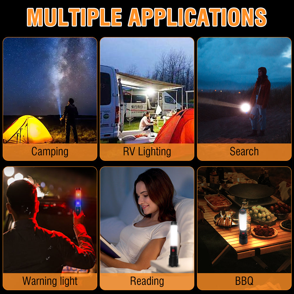 Rechargeable LED Work Torch – Zoom, COB Side Light, Magnetic - image 8