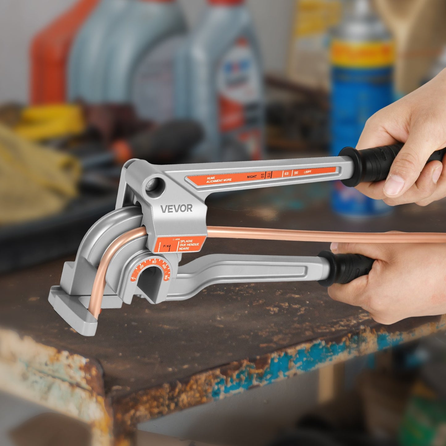 Pipe Bender, 3-in-1 Manual Lever Pipe Bender, 180-degree Copper And Aluminum Pipe Bending Tool, Suitable For Automotive Repair, HVAC, Etc.