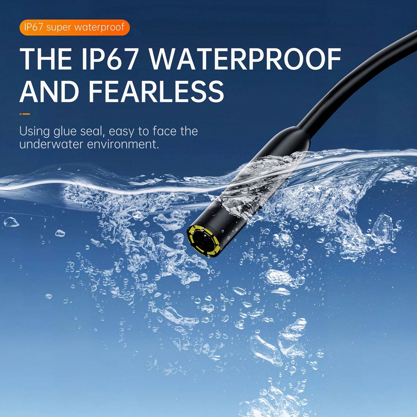 Handheld Industrial Endoscope Camera With 4.3 Inch IPS Screen IP67 HD Inspection Borescope 8 Adjustble LED - 1080P HD Borescope, - Portable Inspection Camera With Semi-Rigid Cord & Probe For, Plumbin