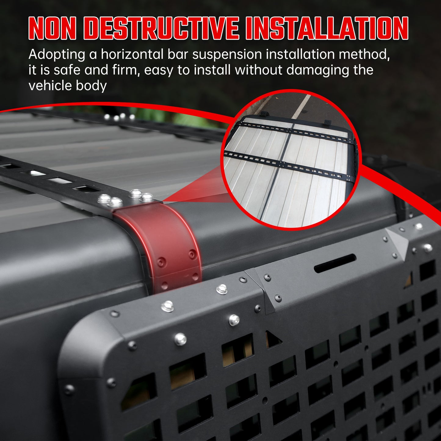 Window Cargo Shelf Compatible With Wrangler 2007-2018 JK 4 Doors
