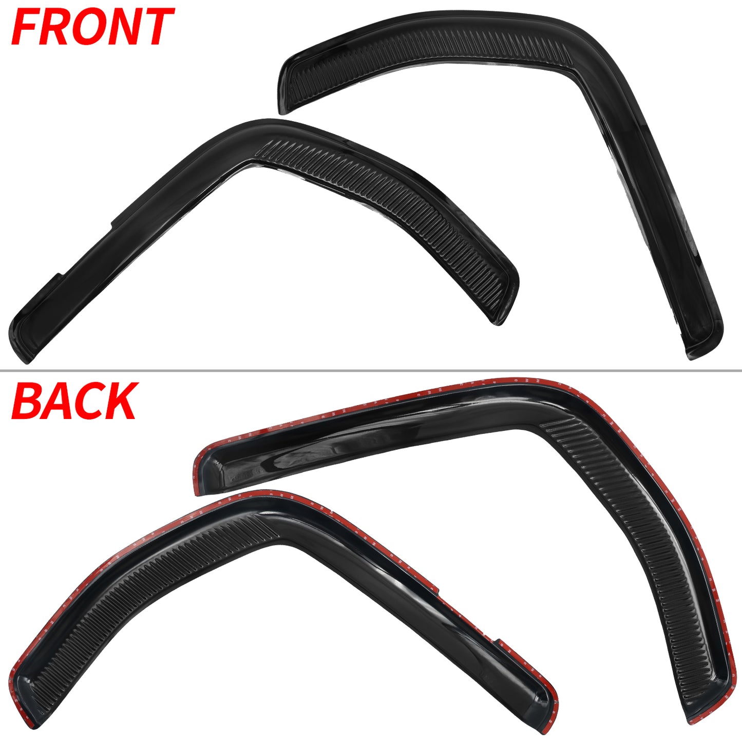 Window Rain Guard Deflectors Compatible With Kenworth T680 2012-2018 2Pcs