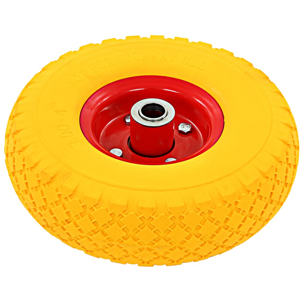 Sack Truck Wheels, 4 pcs. PU Solid Rubber Tires 3.00-4