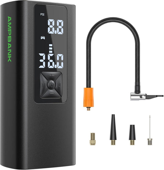 Portable Car Air Pump, Car Tire Automatic Air Pump, Lithium Battery Air Pump With Pressure Gauge And Led Screen, Suitable For Cars, Motorcycles, Bicycles, Balls