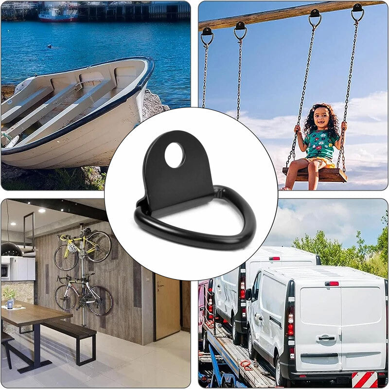 10Pcs V-Rings Hook Tie Down Point Load Securing Lashing Ring Heavy Duty Anchor.