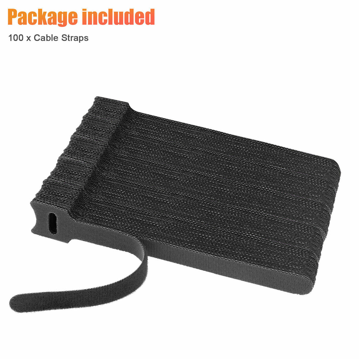 Hook-and-Loop Cable Ties, 100 Pack - image 5