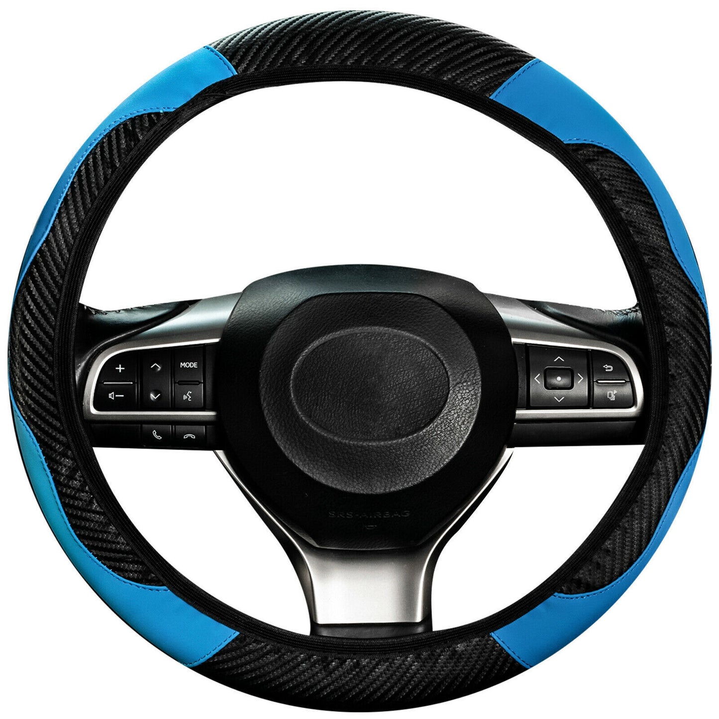 Auto Car Steering Wheel Cover Skidproof Leather Steering Wheel Case For 38cm15