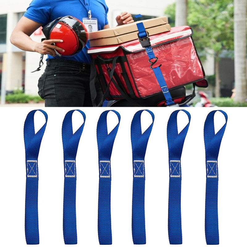 6pcs Motorcycle Motorbike Soft Loop Transport Tie Down Straps 2.5x30cm.