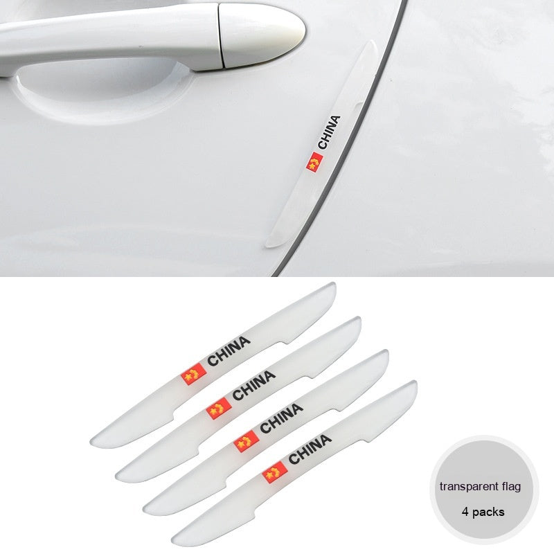 Car Door Edge Guards – Anti-Scratch Strips - Transparent Flag