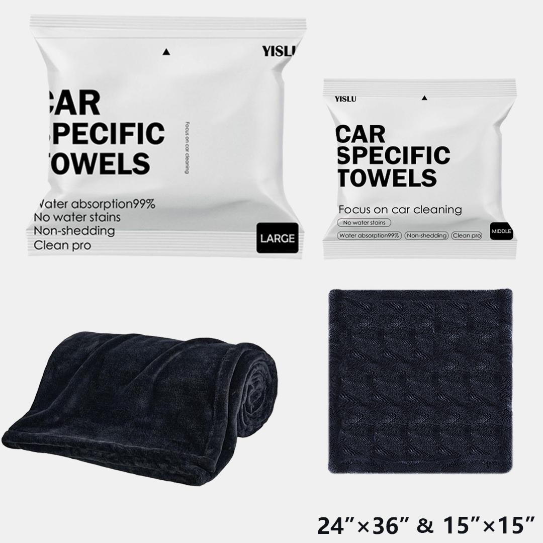 15x15in And 24x36in YISLU Drying Towel  - Super Absorbent Car Drying Towel, Woven With Twisted Microfiber, 1300 GSM High Quality Microfiber 70 30 Mixed Twisted Microfiber
