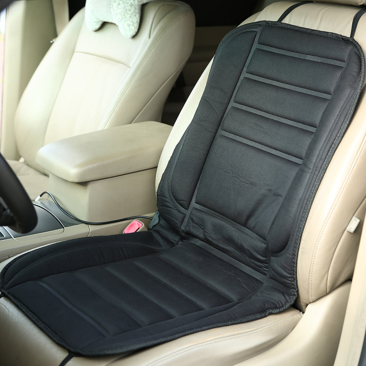 1Pc Heated Car Seat Cushion 12V Auto Seat Cover Warmer With Adjustable Temperature Controller For Cars Trucks SUV