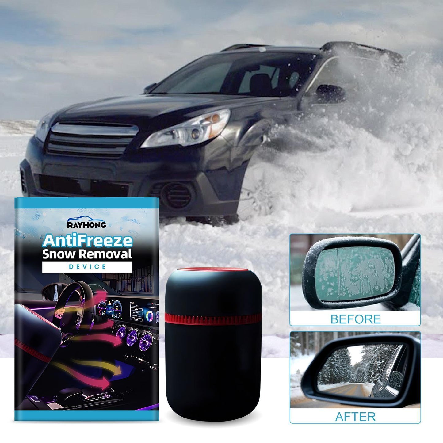 Leihong Snow Removal Machine, Portable Heater For Defogging, De-icing, And Rapid Snow Melting Of Car Windshields