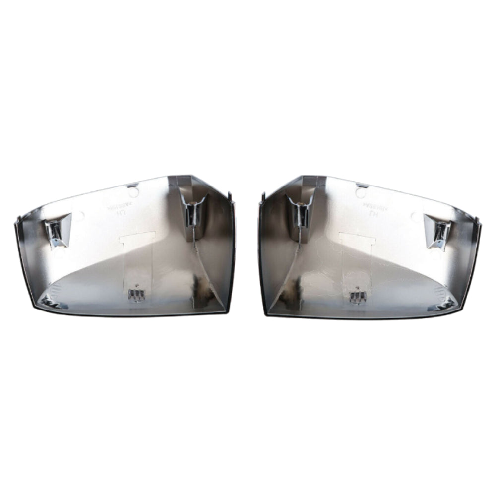 Pair Chrome Hood Mirror Covers For Volvo VNL Trucks 2004-2017 Left & Right Side