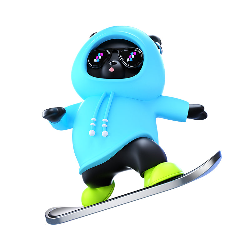 Car Ornament Car Decoration High-temperature Resistant Car Dashboard Ornament Featuring A Skateboarding Bear Boasts Exquisite Craftsmanship And A Stunning Appearance.