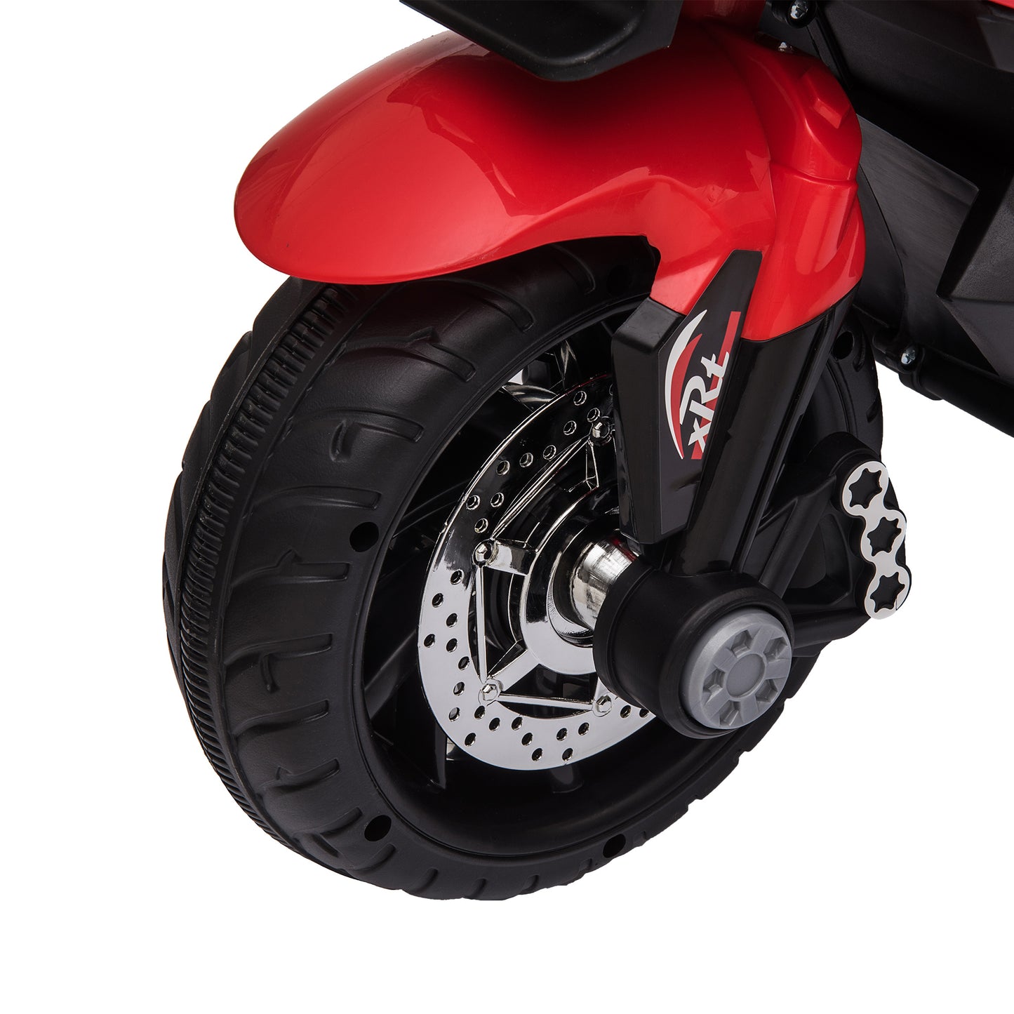 Red 6V Kids Electric Motorcycle Ride-On Dirt Bike Toy With Music Horn Headlights