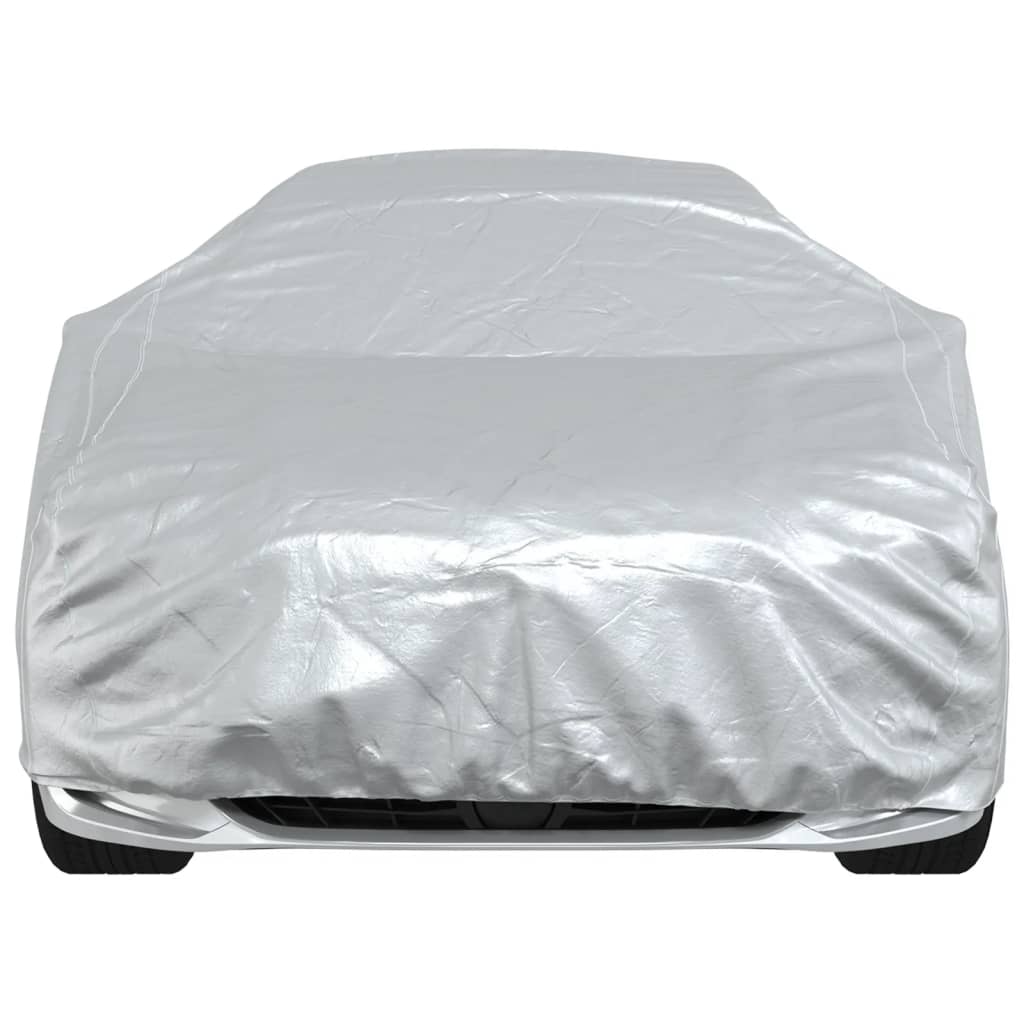 Car Cover Sedan Buckle Straps Full Silver XXL PEVA