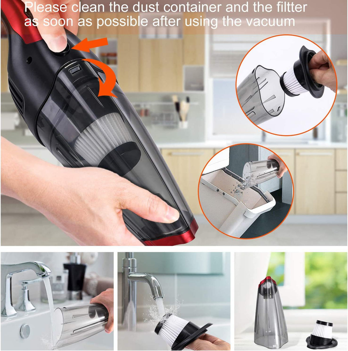 Cordless Car Vacuum Cleaner – Handheld, Rechargeable - image 3