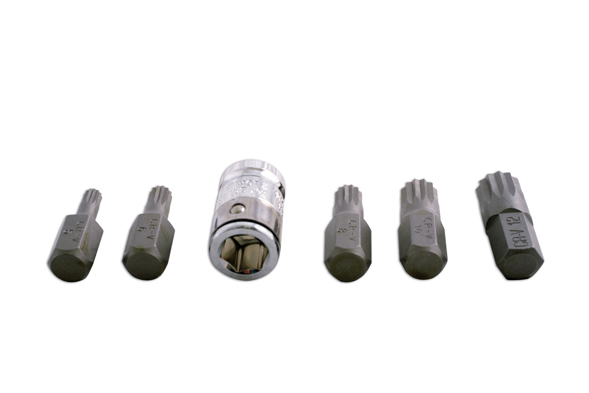 Spline Bit Set 6 Pieces Case Kit