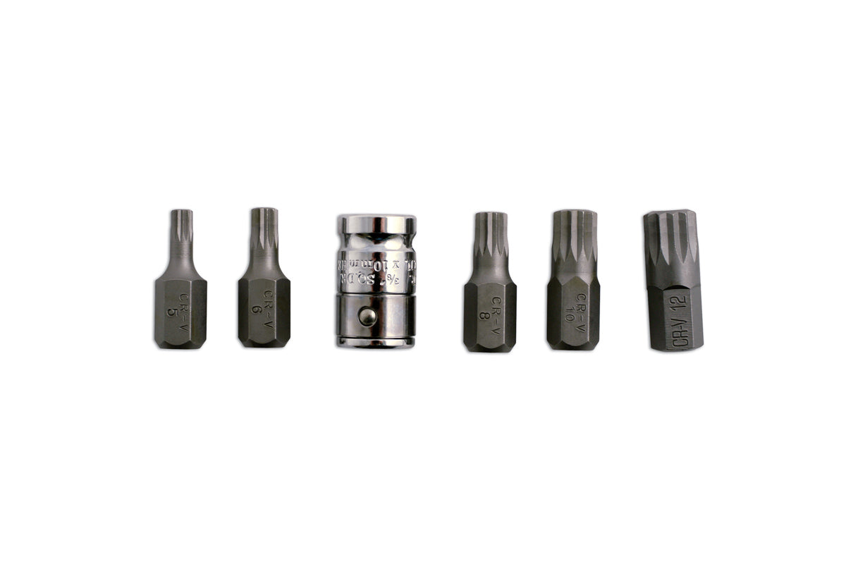 Spline Bit Set 6 Pieces Case Kit