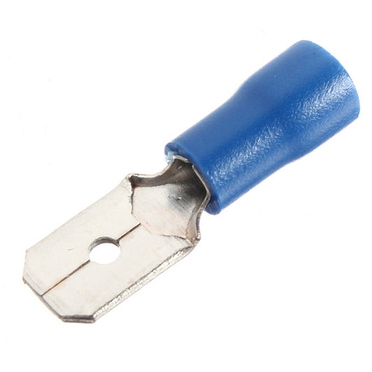 Blue Tab Male Spade 6.3mm (crimps terminals)