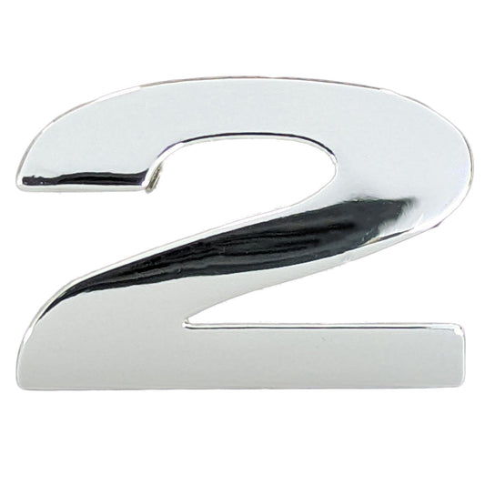 Chrome Number Badge "2"