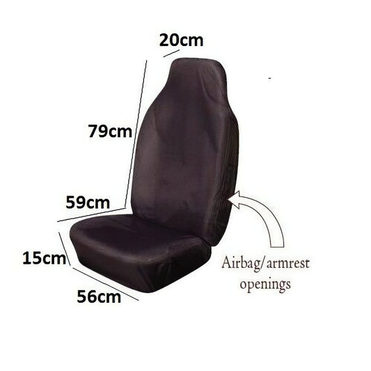 Front Hi Back Extra - Black - Car and Van Seat Cover