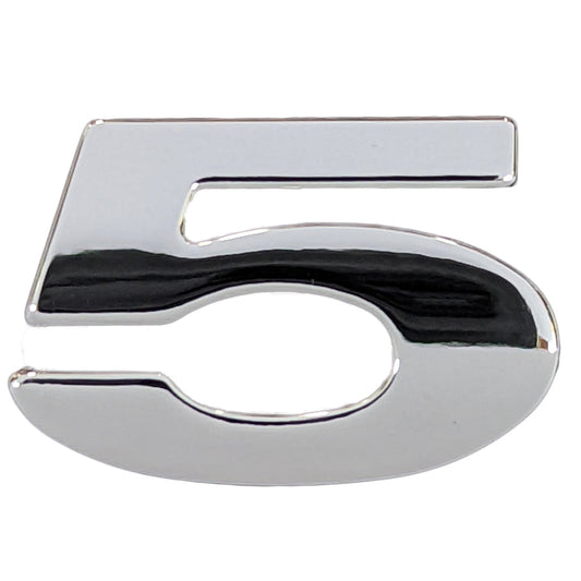 Chrome Number Badge "5"