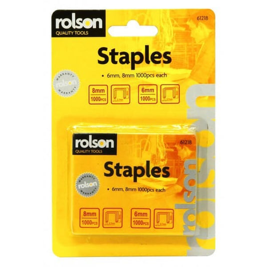 Rolson Staples 6mm and 8mm 2000pc