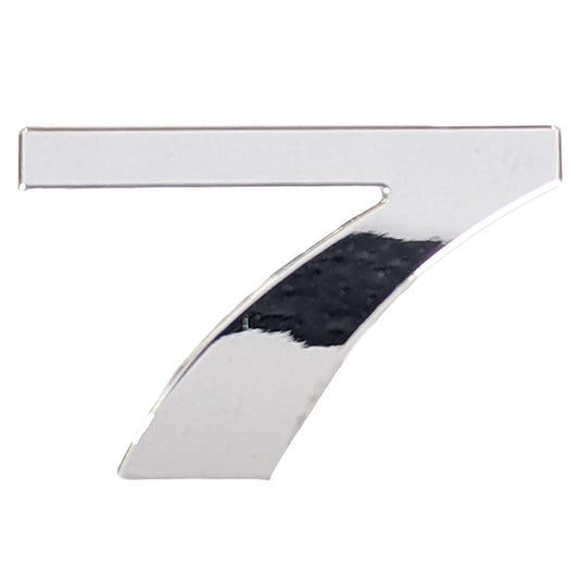 Chrome Number Badge "7"