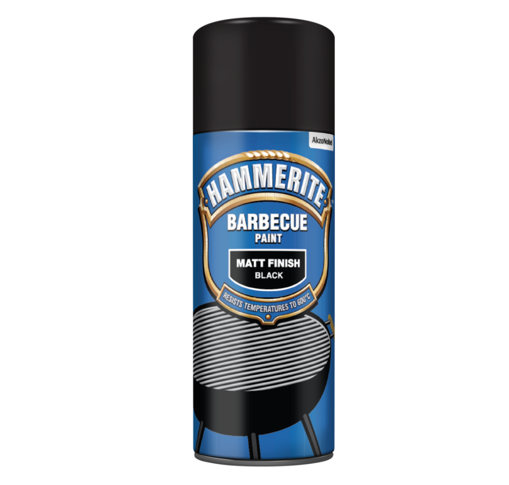 Hammerite BBQ Barbecue Paint Matt Finish Black 400ml