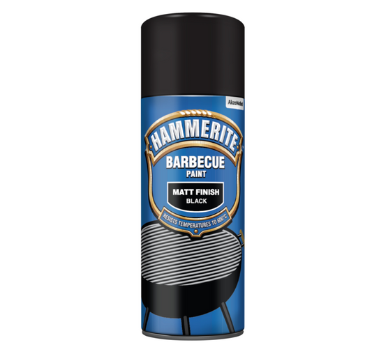 Hammerite BBQ Barbecue Paint Matt Finish Black 400ml
