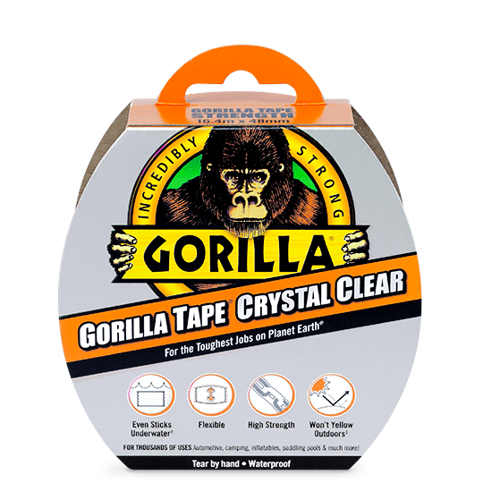 Gorilla Clear Repair Tape 8.2m x 48mm - Crystal Clear