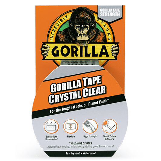 Gorilla Clear Repair Tape 8.2m x 48mm - Crystal Clear