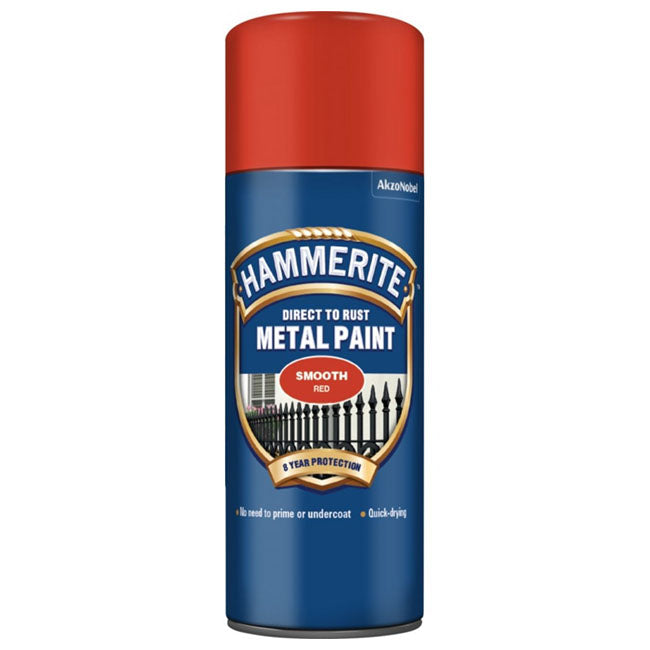 Hammerite Direct to Rust Metal Paint Smooth Red 400ml