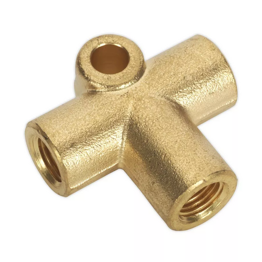 Brake Pipe Connector 3/8" UNF 3 Way Female