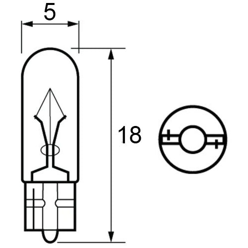 286 Bulb Clear 12V 1.2W Dashboard & Panel