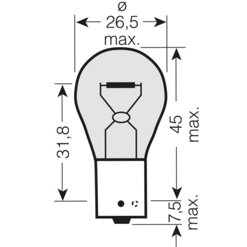 581 Amber (PY21W) 12V 21W Bayonet Bulb