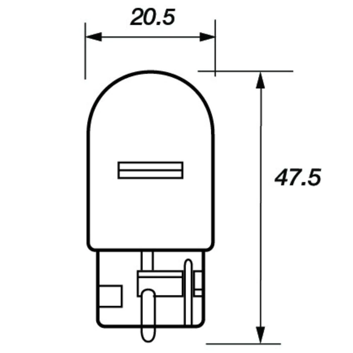 582W Amber 12V 21W Wedge Bulb W3X16D