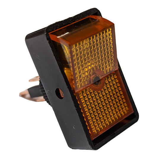 Rocker Switch On/Off Amber 16A 12V