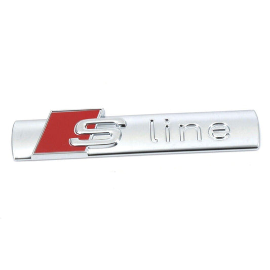 Audi S Line 3D Chrome Silver Badge