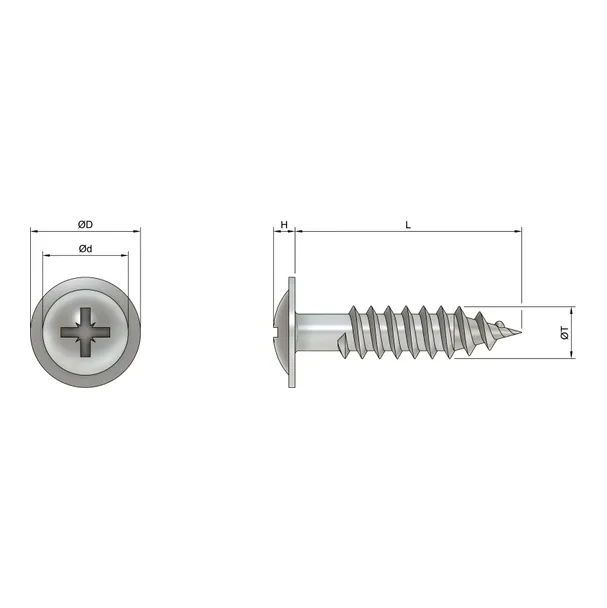 Self Tapping Screws 6 x 1"