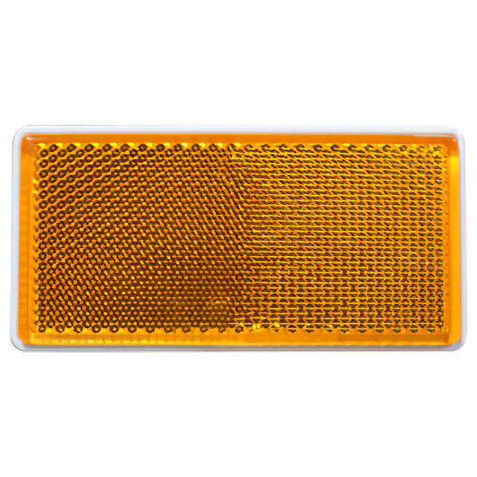 Self Adhesive Amber Rectangular Reflector