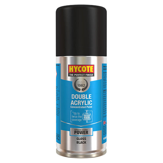 Hycote Gloss Black Double Acrylic Paint 150ml